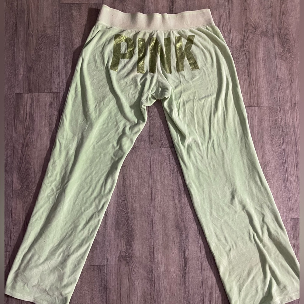 PINK lime green sweatpants